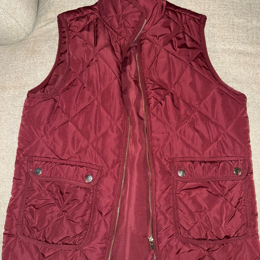 Thread & Supply Quilted Vest - Deep Red